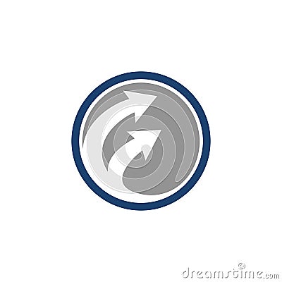 Simple F Letter Arrow Tire Wheel Logo Icon Vector Illustration