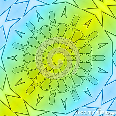 Simple fancy mandala pattern. Stock Photo