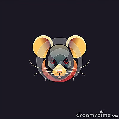 Simple Fancy Rat Logo Illustration Stock Photo