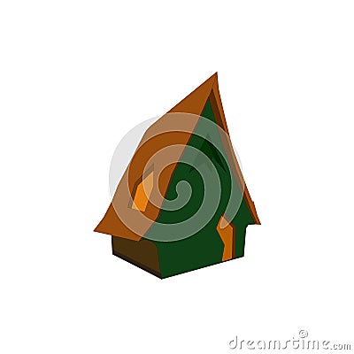 Simple fantasy isolated house icon on white background. Vector Illustration