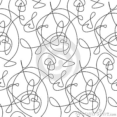 Simple fashion line seamless pattern Vector Illustration