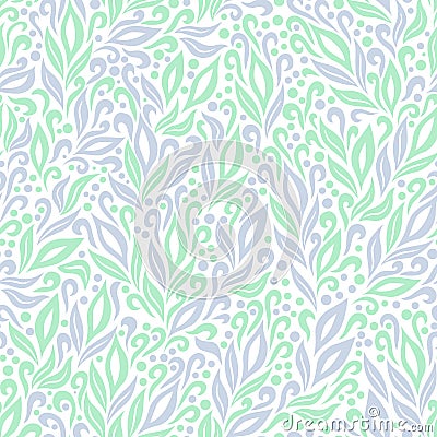 Simple feathery floral pattern Vector Illustration