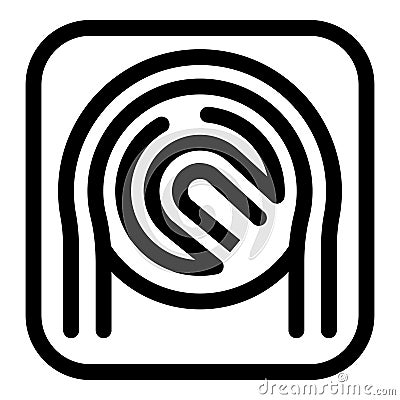 Simple fingerprint scan granting security access Vector Illustration