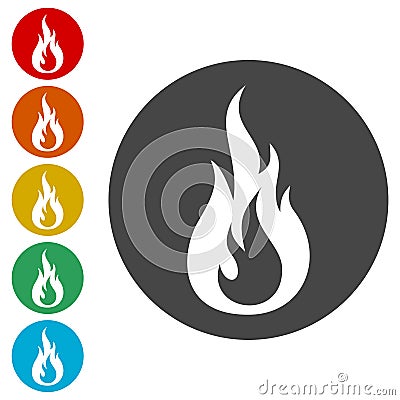 Simple fire icon, fire logo Vector Illustration