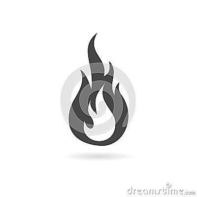 Simple fire icon Vector Illustration