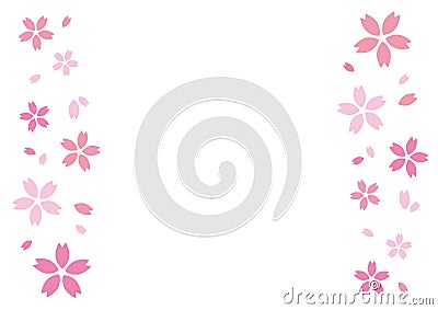 Simple and flat cherry blossom illustration Vector Illustration