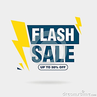 Simple Flat Flash Sale Discount Banner Template Vector Vector Illustration