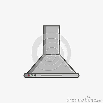 A simple flat icon for additional ventilation at kitchen Vector Illustration