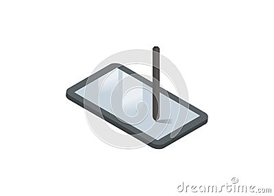 Digital sketchpad. Simple flat illustration. Vector Illustration