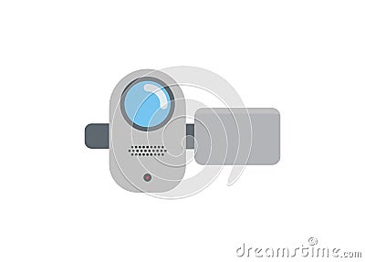 Handycam device. Simple flat illustration. Vector Illustration