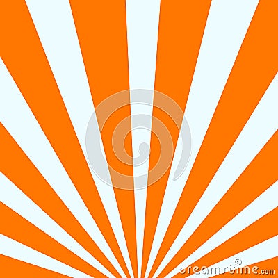 Orange Retro Sun Beam Solar Backdrop Vector Illustration
