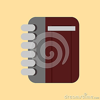 Simple Flat Notebook Vector Illustration