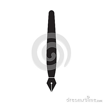 Simple flat pen icon Vector Illustration