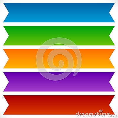 Simple, flat rectangular shaped button, banner background with c Vector Illustration