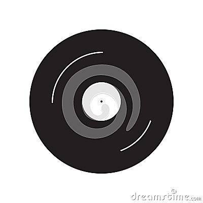 Simple flat vinyl icon Vector Illustration