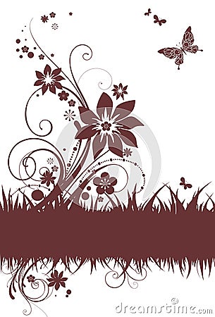 Simple floral background Vector Illustration