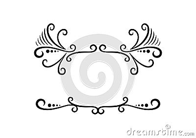 Simple Floral Black and White by Pitripiter Vector Illustration