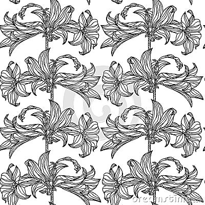 Simple floral pattern Stock Photo