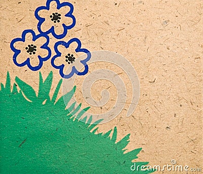 Simple Flower Background/Border Stock Photo