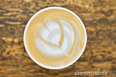 Simple flower latte art. Stock Photo