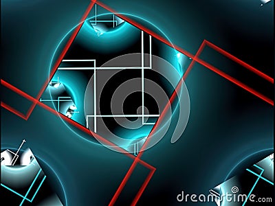 Simple fractal background - abstract digitally generated image Stock Photo