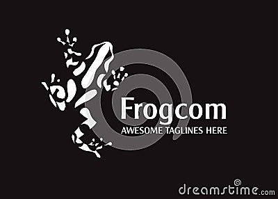 Simple frog vector illustration logo Vector Illustration