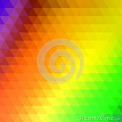 Simple geometric colored triangle rainbow vector background Vector Illustration