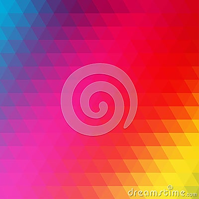 Simple geometric colored triangle rainbow vector background Vector Illustration