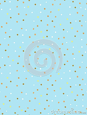 Simple Geometric Dotted Vector Pattern. White, Gold, Brown and Yellow Tiny Dots . Vector Illustration