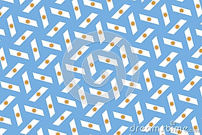 Simple geometric pattern in the colors of the national flag of Argentina Stock Photo