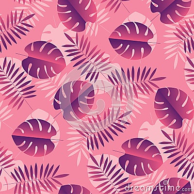 Simple geometric tropical seamless pattern. Vector Illustration