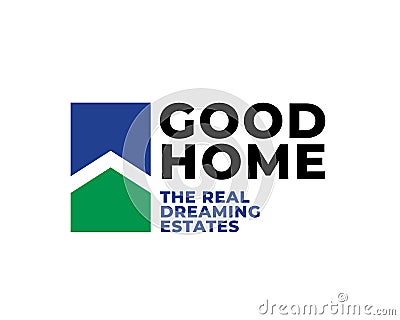 Simple Good Home Estates Logo Vector Illustration