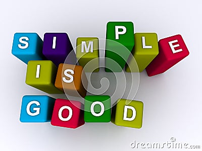 Simple is good Stock Photo