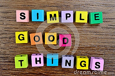 Simple Good Things on table Stock Photo