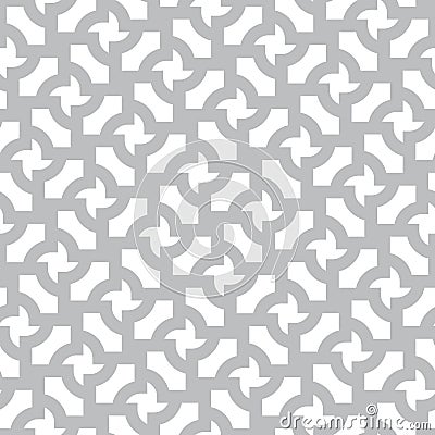 Simple gray and white vector geometric abstract seamless pattern Vector Illustration