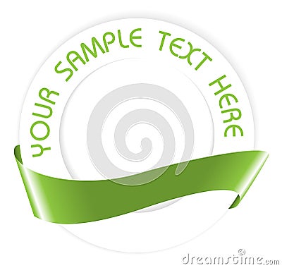 Simple green empty seal or medallion Vector Illustration