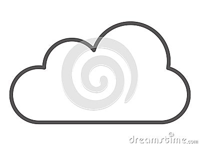 simple grey cloud Cartoon Illustration