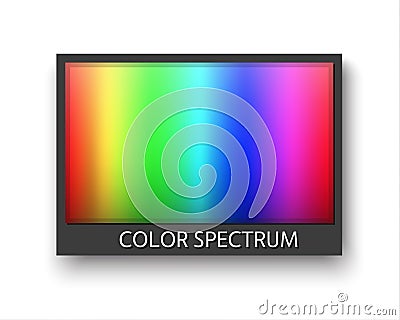 Simple grey frame with color spectrum Vector Illustration