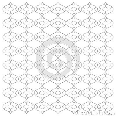 SIMPLE GREY MOROCCO ORNAMENTAL PATTERN Vector Illustration