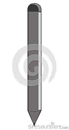 simple grey pencil Cartoon Illustration