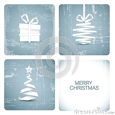 Simple grunge christmas card Vector Illustration