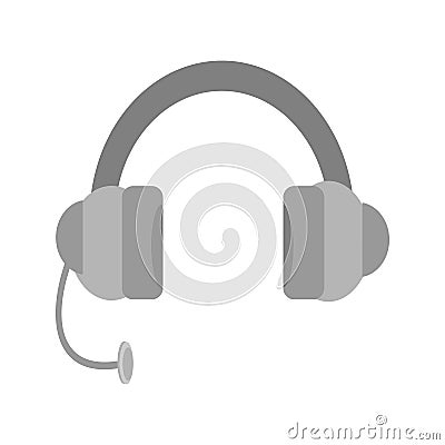 Simple Headset Device Vector Illustration