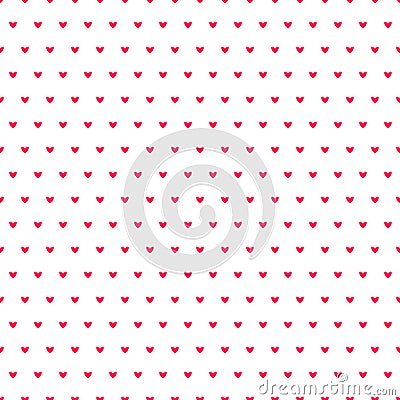 Simple hearts seamless vector pattern. Valentines day background. Flat design endless chaotic texture made of tiny heart silhouett Stock Photo