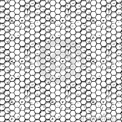 Simple honeycomb pattern Vector Illustration