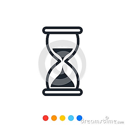 Simple hourglass icon,Minimal hourglass icon Vector Illustration