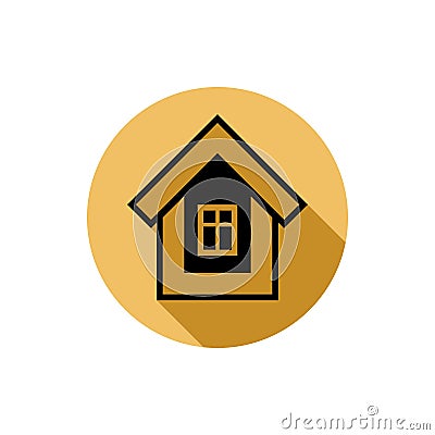 Simple house detailed vector illustration. Property developer co Vector Illustration