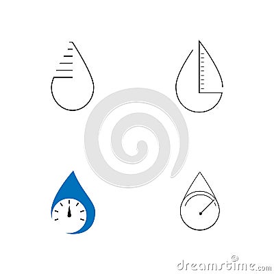 Simple hydrometer logo design Cartoon Illustration