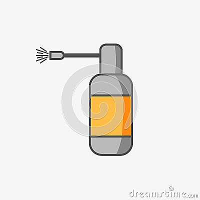 A simple icon of spray for sore throat, tonsils, flu, quinsy Vector Illustration