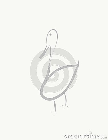 it is an simple illustrated figure of swan Stock Photo