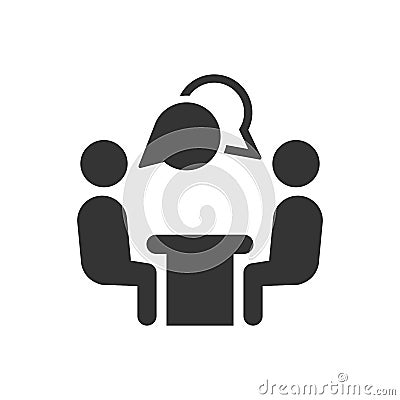 Simple illustration of a conversation icon Vector Illustration